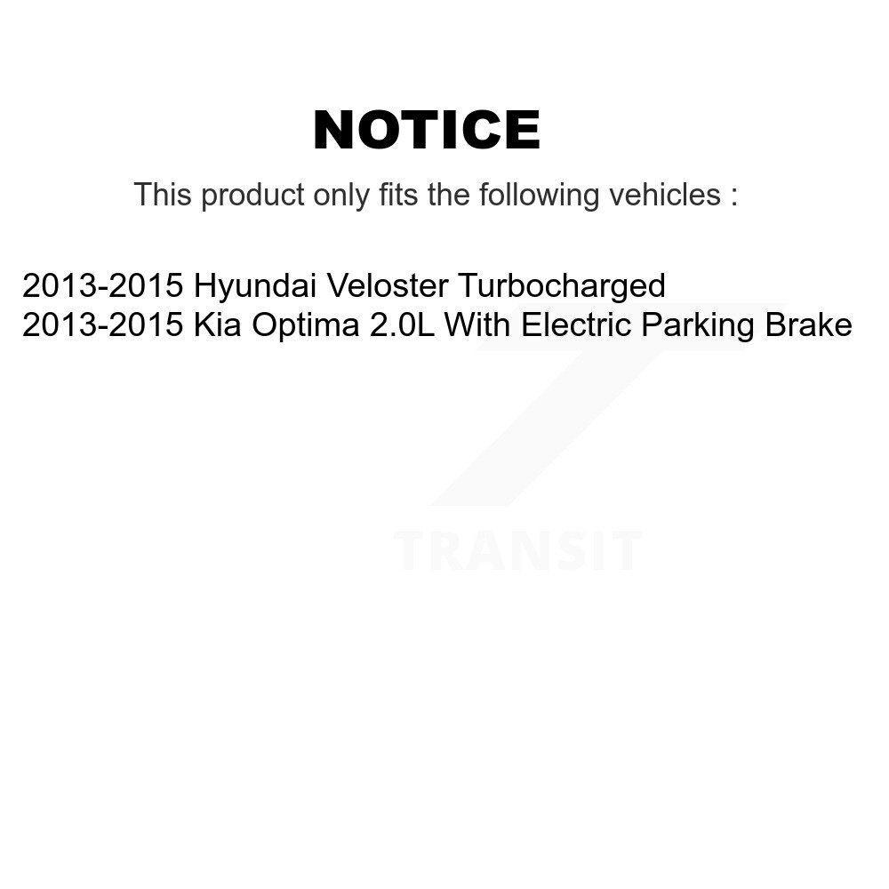 Front Rear Ceramic Brake Pads Kit For 2013-2015 Kia Optima Hyundai Veloster KCX-100118 - Image 2
