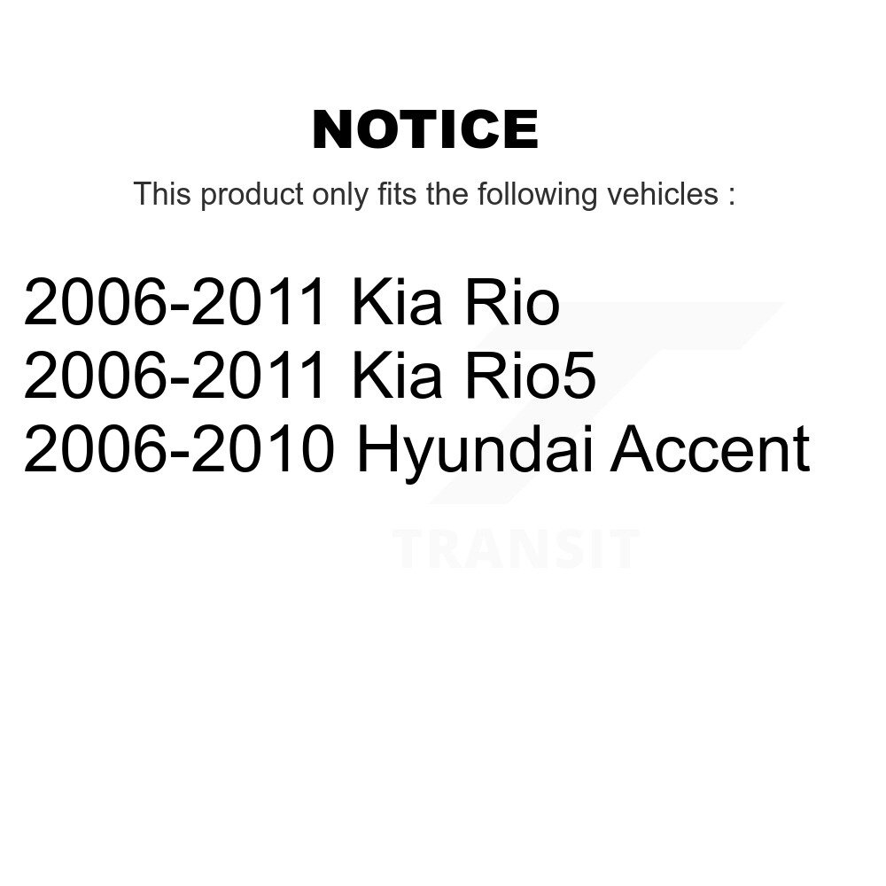 Front Rear Ceramic Brake Pads Kit For Hyundai Accent Kia Rio Rio5 KCX-100151 - Image 2
