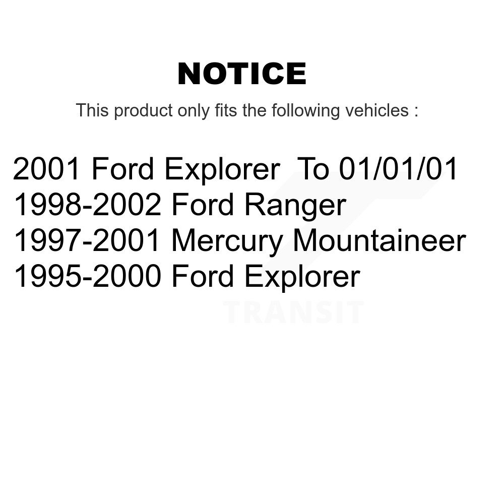 Front Rear Ceramic Brake Pads Kit For Ford Ranger Explorer Mercury Mountaineer KCX-100169 - Image 2