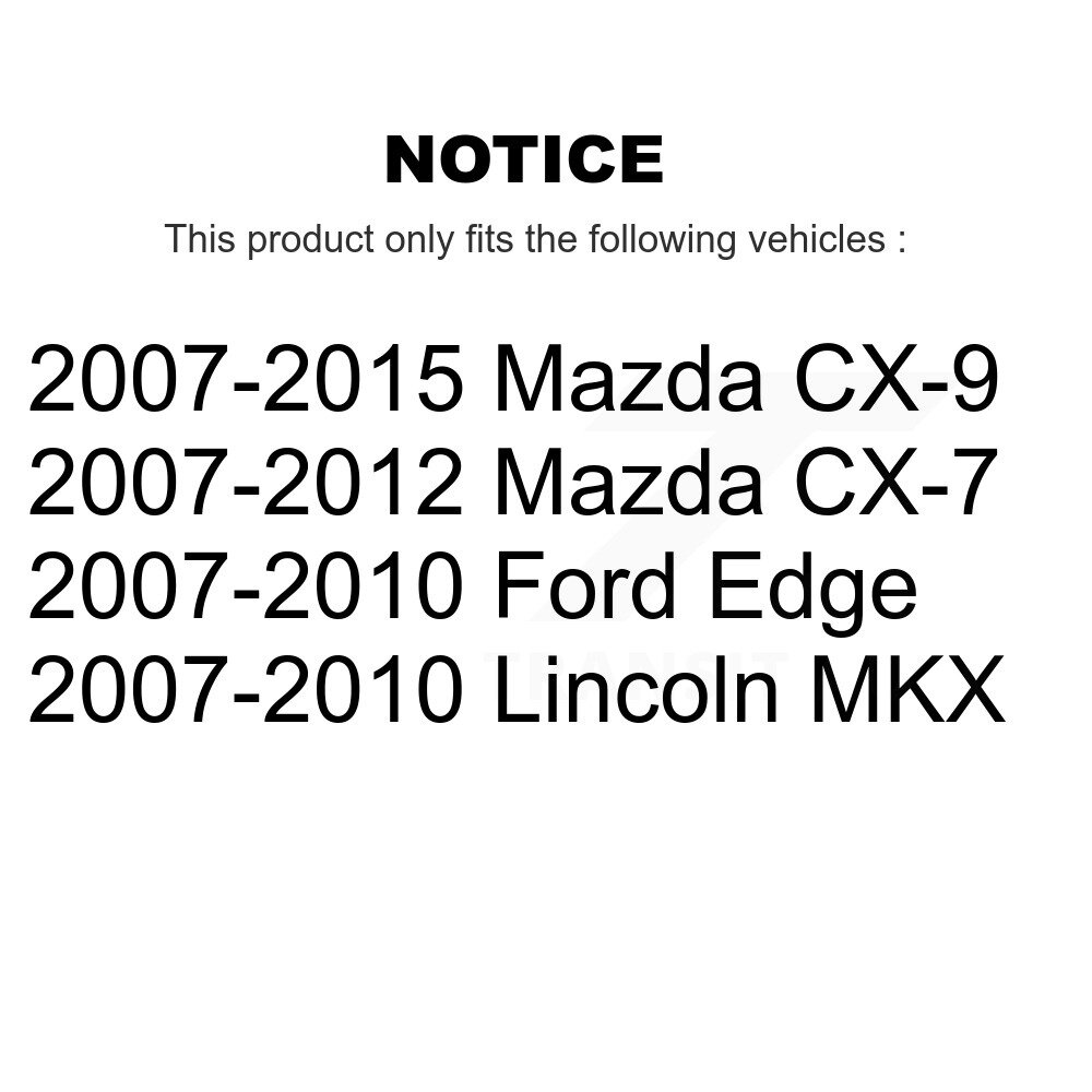 Front Rear Ceramic Brake Pads Kit For Mazda Ford Edge CX-7 CX-9 Lincoln MKX KCX-100191 - Image 2