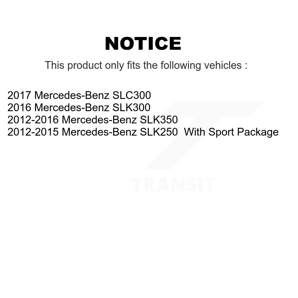 Front Rear Ceramic Brake Pads Kit For Mercedes-Benz SLK350 SLK250 SLC300 SLK300 KCX-100264 - Image 2