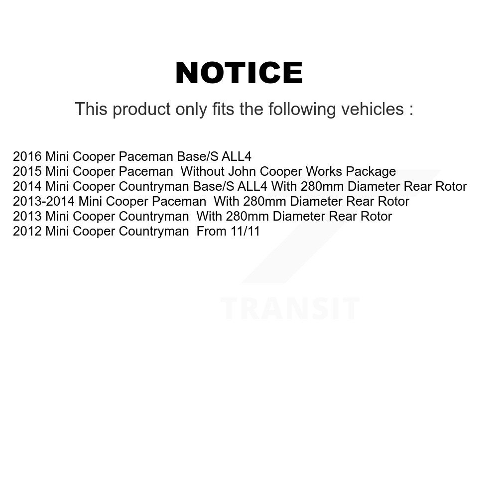 Front Rear Ceramic Brake Pads Kit For Mini Cooper Countryman Paceman KCX-100295 - Image 2