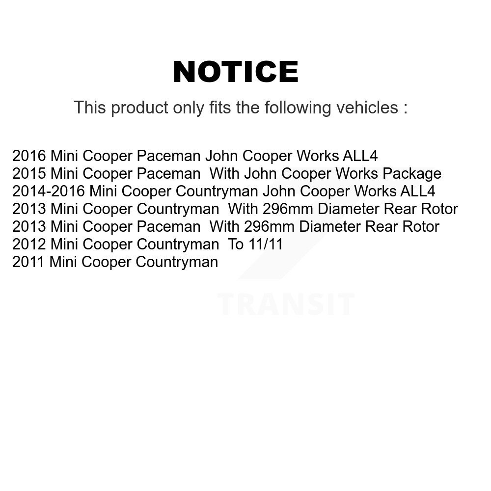Front Rear Ceramic Brake Pads Kit For Mini Cooper Countryman Paceman KCX-100296 - Image 2