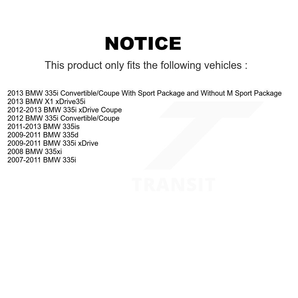 Front Rear Ceramic Brake Pads Kit For BMW 335i xDrive X1 335xi 335is 335d KCX-100312 - Image 2