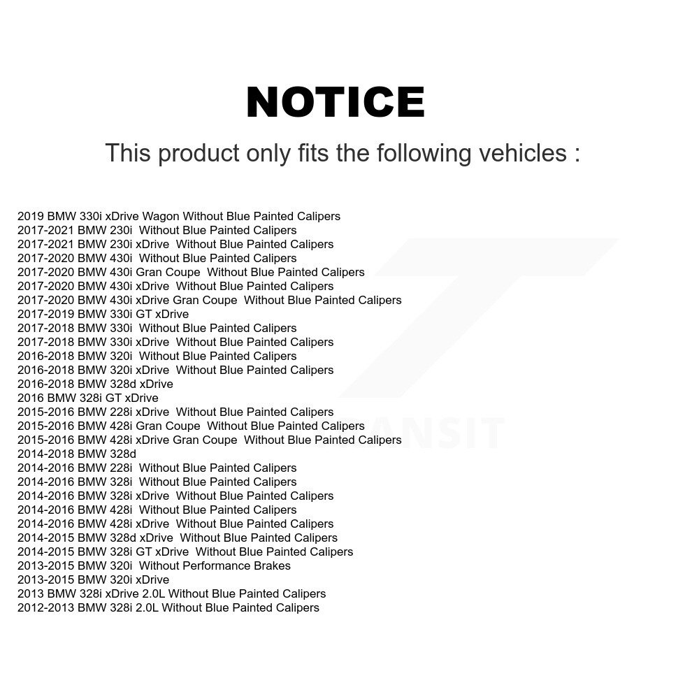 Front Rear Ceramic Brake Pads Kit For BMW 320i xDrive 328i 328d KCX-100316 - Image 2