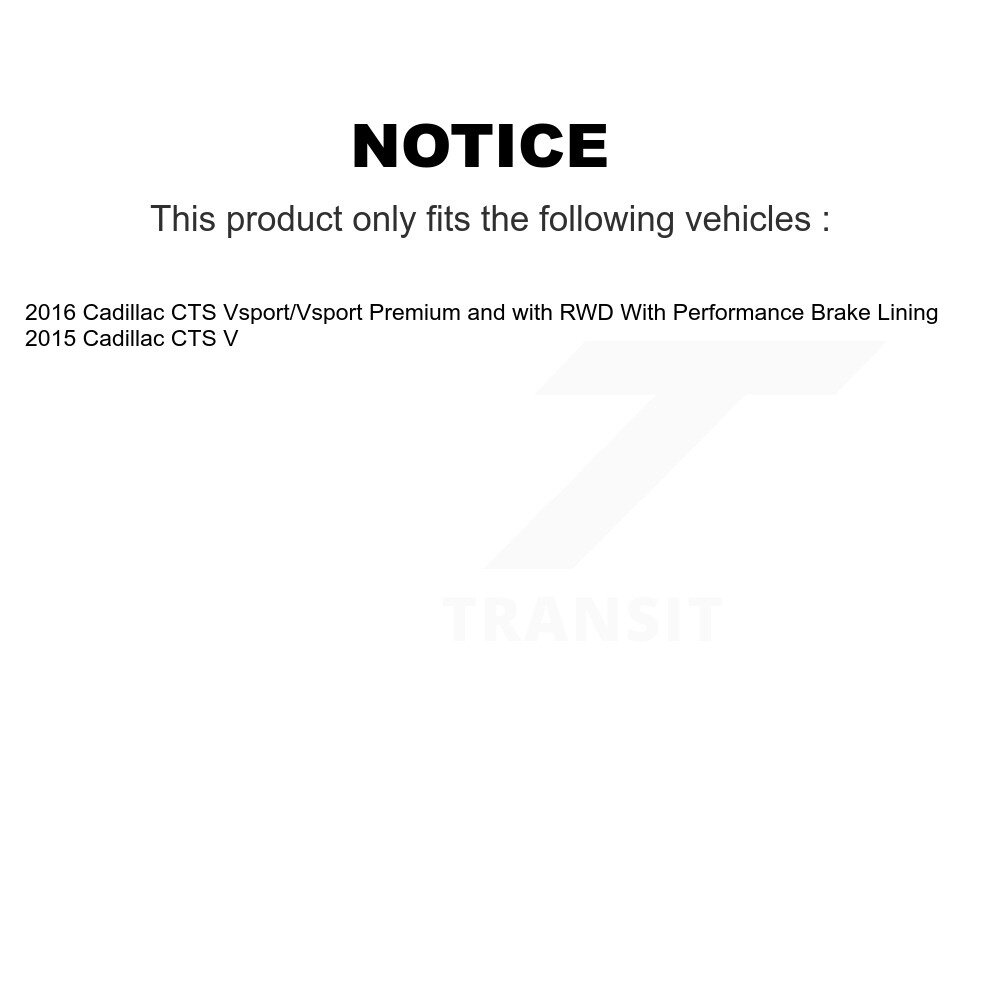 Front Rear Ceramic Brake Pads Kit For Cadillac CTS KCX-100335 - Image 2