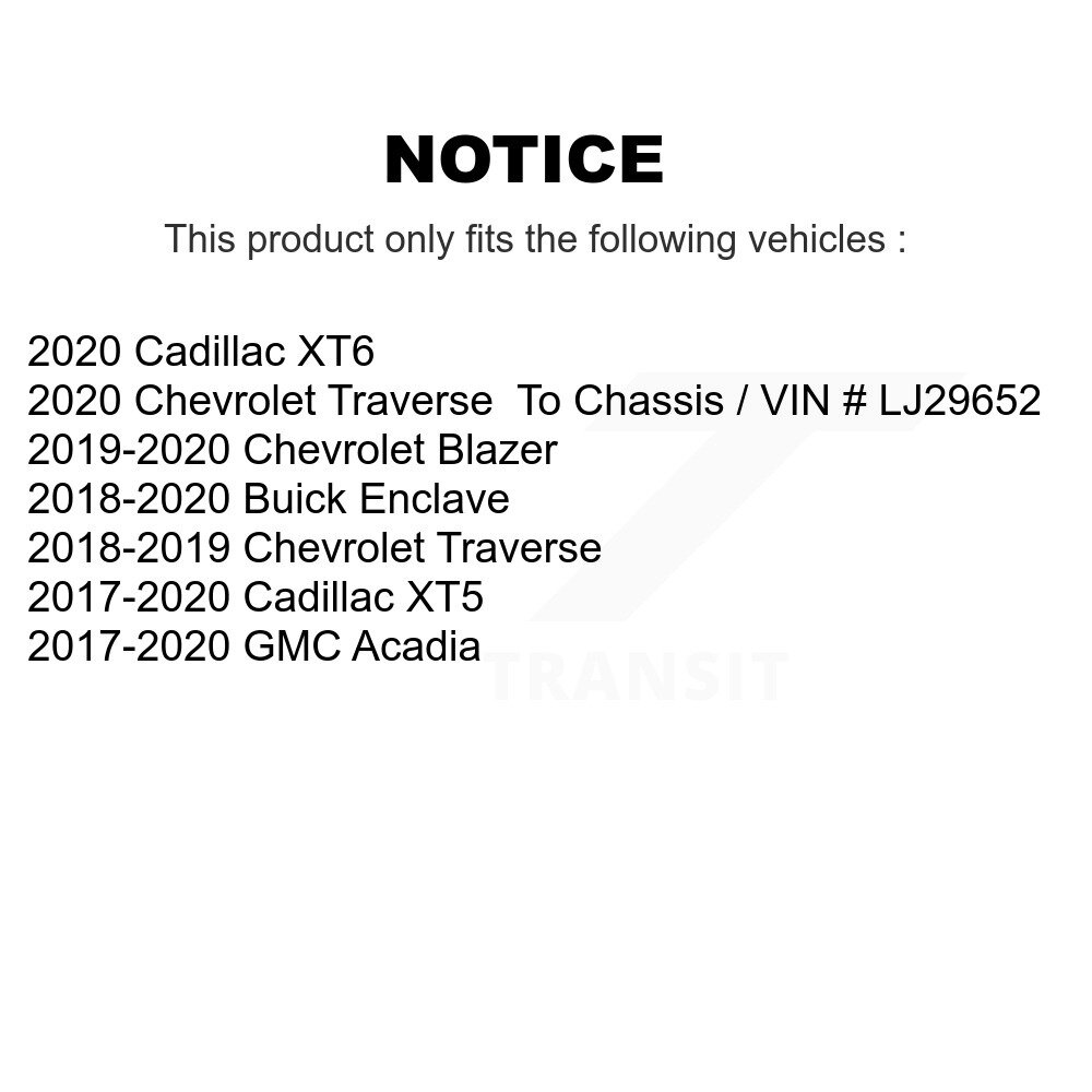 Front Rear Ceramic Brake Pad Kit For Chevrolet Cadillac XT5 Traverse GMC Acadia Buick XT6 KCX-100434 - Image 2