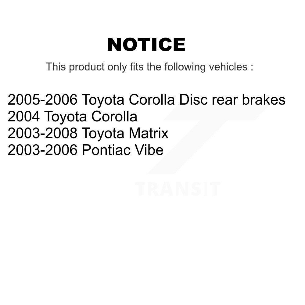Front Rear Ceramic Brake Pads Kit For Toyota Corolla Matrix Pontiac Vibe KCX-100440 - Image 2
