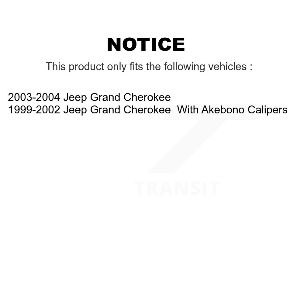 Front Rear Ceramic Brake Pads Kit For Jeep Grand Cherokee KCX-100447 - Image 2