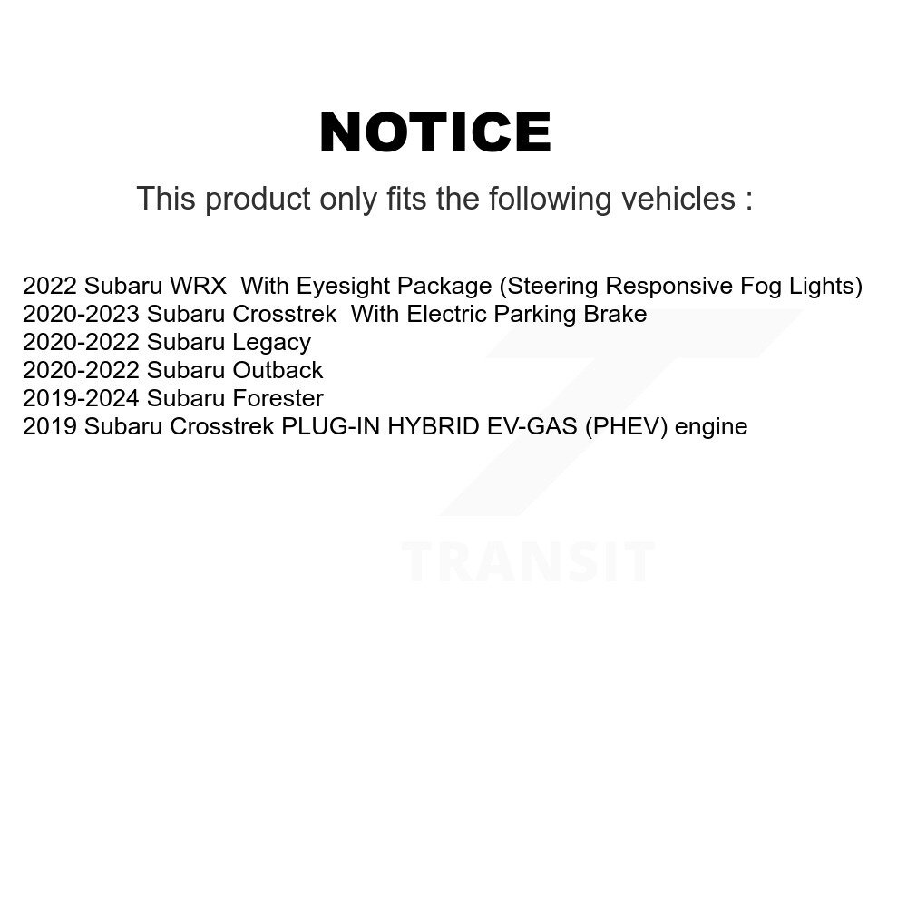 Front Rear Ceramic Brake Pads Kit For Subaru Crosstrek Forester Outback Legacy WRX KCX-100453 - Image 2