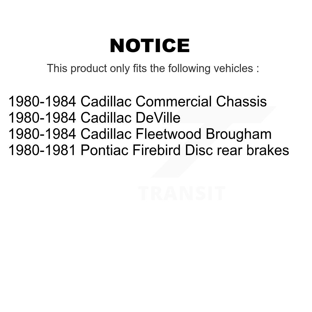 Front Rear Ceramic Brake Pads Kit For Pontiac Firebird Cadillac DeVille Fleetwood Chassis KCX-100464 - Image 2