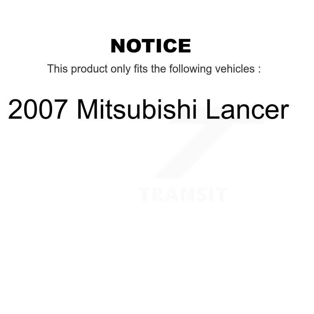 Front Rear Ceramic Brake Pads Kit For 2007 Mitsubishi Lancer KCX-100466 - Image 2