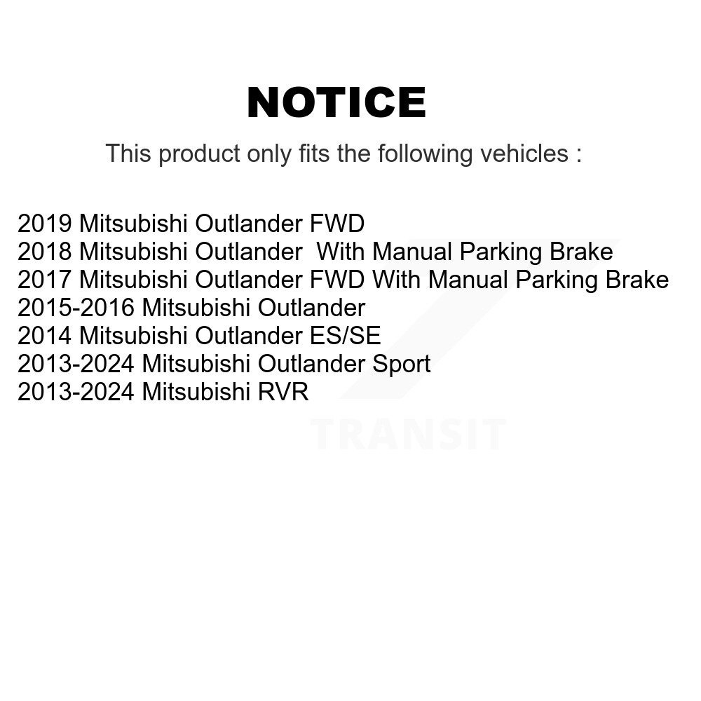Front Rear Ceramic Brake Pads Kit For Mitsubishi RVR Outlander Sport KCX-100477 - Image 2