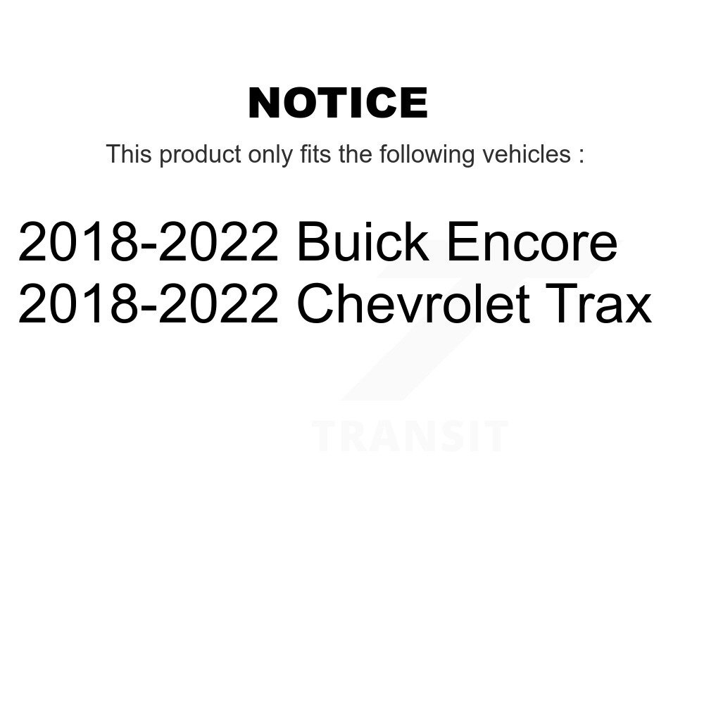 Front Rear Ceramic Brake Pads Kit For 2018-2022 Buick Encore Chevrolet Trax KCX-100480 - Image 2