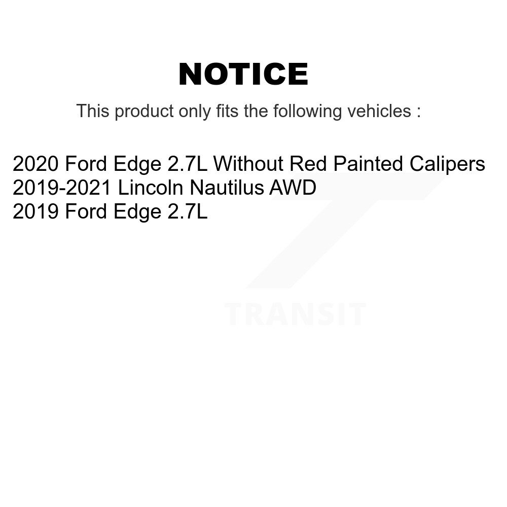 Front Rear Ceramic Brake Pads Kit For Ford Edge Lincoln Nautilus KCX-100539 - Image 2