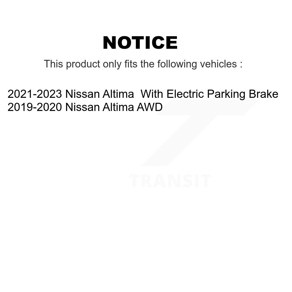 Front Rear Ceramic Brake Pads Kit For Nissan Altima KCX-100543 - Image 2