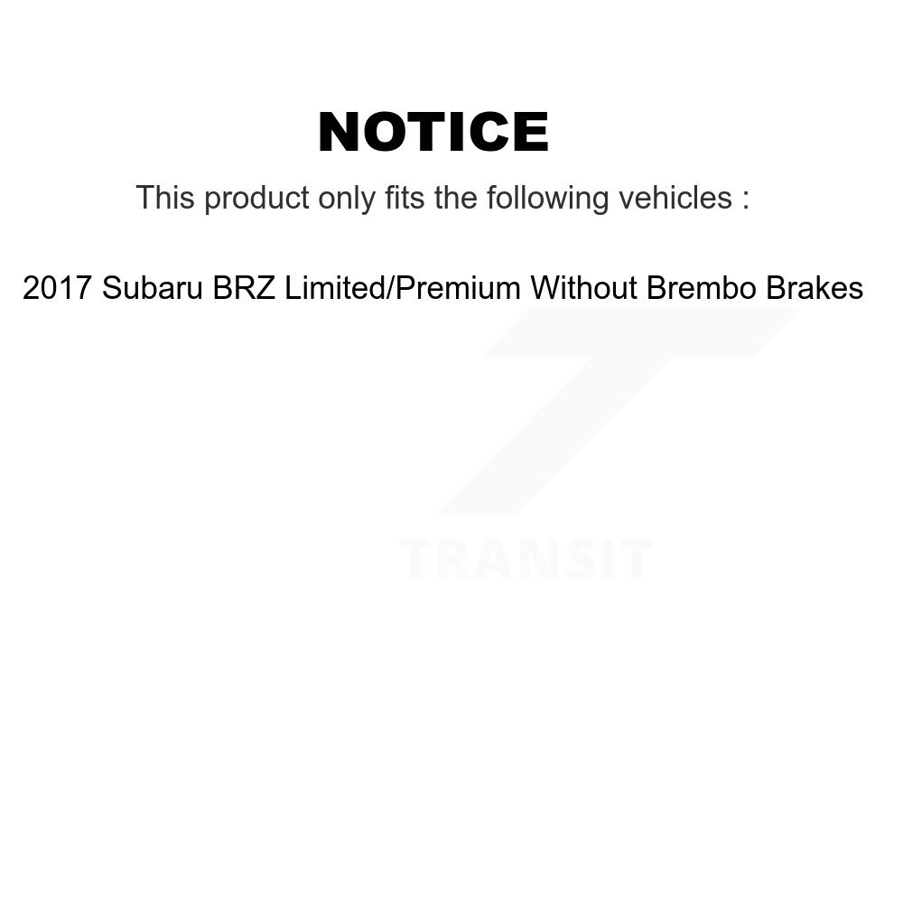 Front Rear Ceramic Brake Pads Kit For 17 Subaru BRZ Limited Premium Without Brembo Brakes KCX-100554 - Image 2