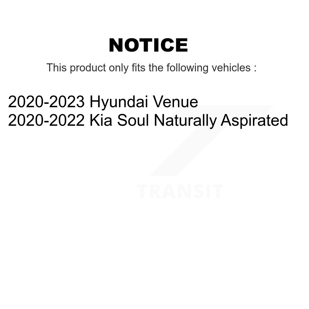 Front Rear Ceramic Brake Pads Kit For Hyundai Venue Kia Soul KCX-100559 - Image 2
