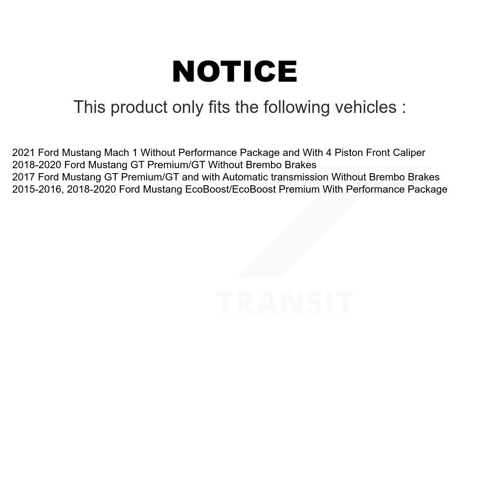 Front Rear Ceramic Brake Pads Kit For Ford Mustang KCX-100590 - Image 2