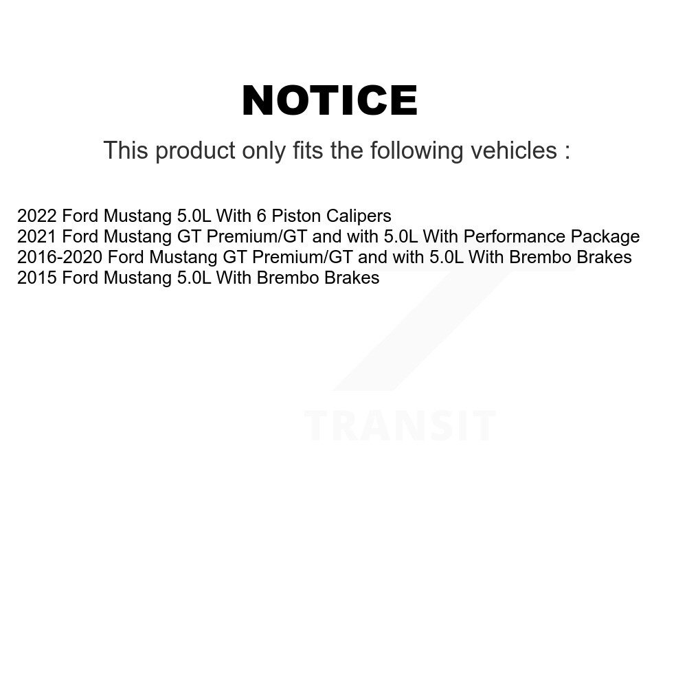 Front Rear Ceramic Brake Pads Kit For Ford Mustang KCX-100592 - Image 2