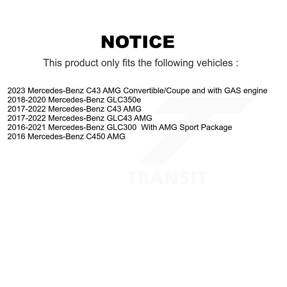 Front Rear Ceramic Brake Pads Kit For Mercedes-Benz GLC300 C43 AMG GLC43 C450 GLC350e KCX-100597 - Image 2
