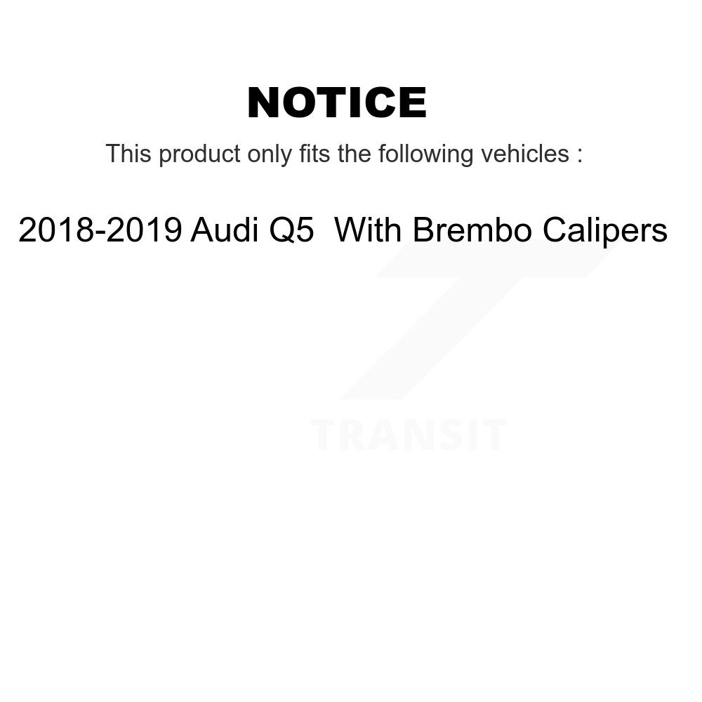 Front Rear Ceramic Brake Pads Kit For 2018-2019 Audi Q5 With Brembo Calipers KCX-100601 - Image 2