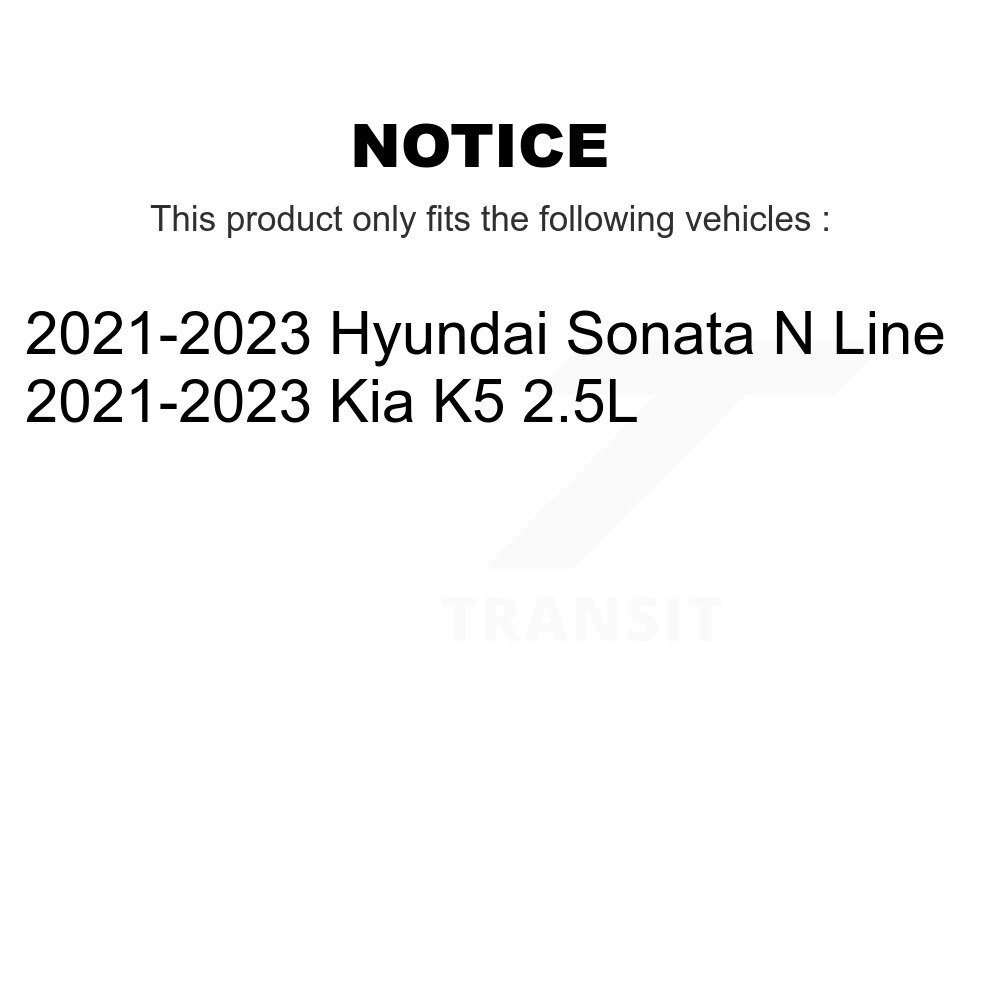 Front Rear Ceramic Brake Pads Kit For 2021-2023 Hyundai Sonata Kia K5 KCX-100615 - Image 2