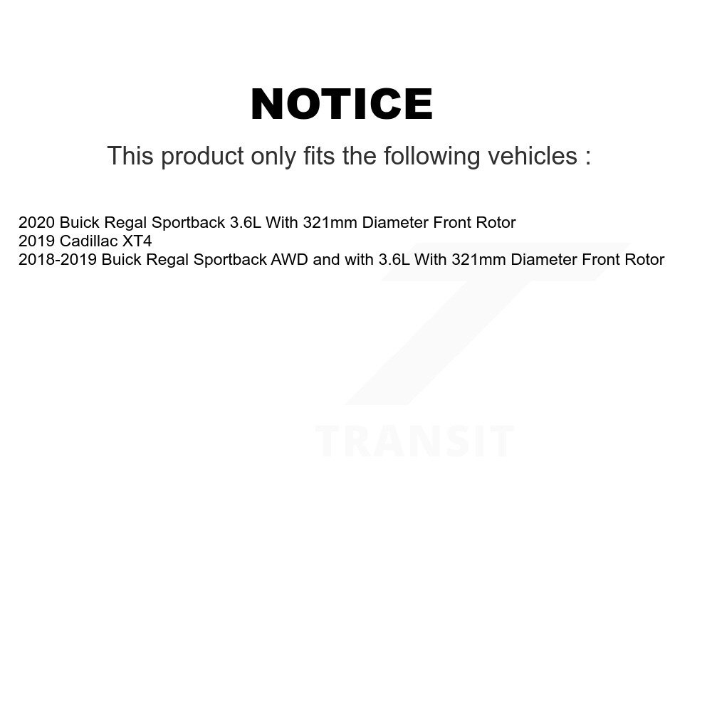 Front Rear Ceramic Brake Pads Kit For Cadillac XT4 Buick Regal Sportback KCX-100618 - Image 2