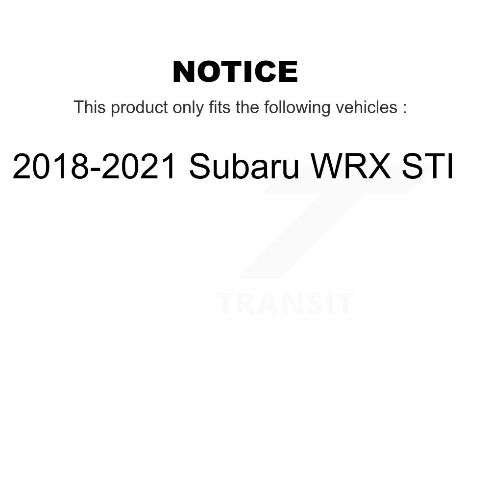 Front Rear Ceramic Brake Pads Kit For 2018-2021 Subaru WRX STI KCX-100629 - Image 2