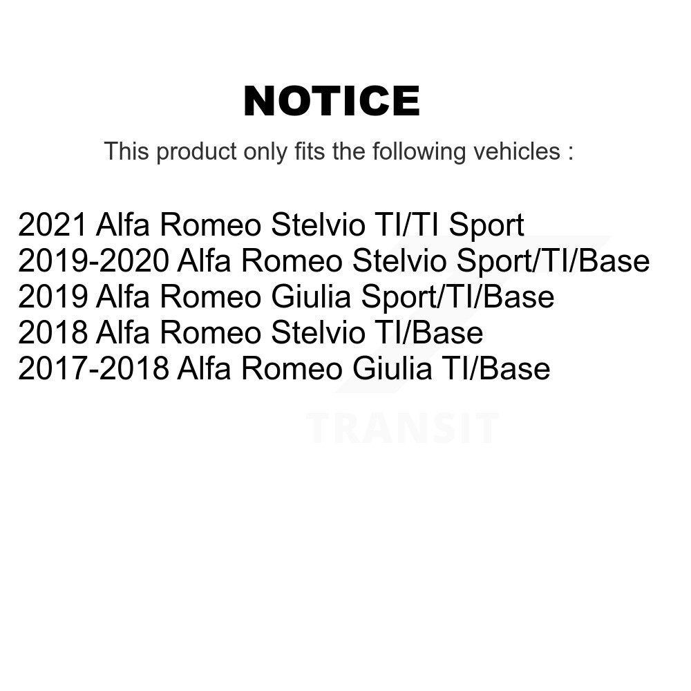 Front Rear Ceramic Brake Pads Kit For Alfa Romeo Stelvio Giulia KCX-100650 - Image 2