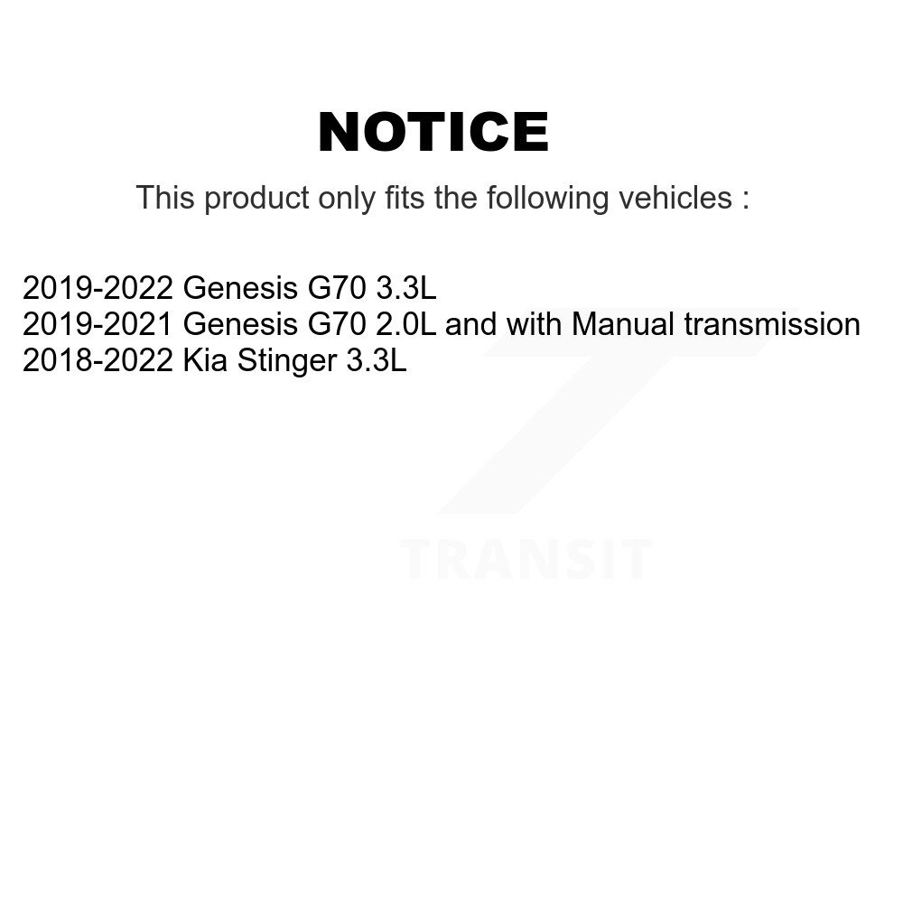 Front Rear Ceramic Brake Pads Kit For Genesis G70 Kia Stinger KCX-100658 - Image 2