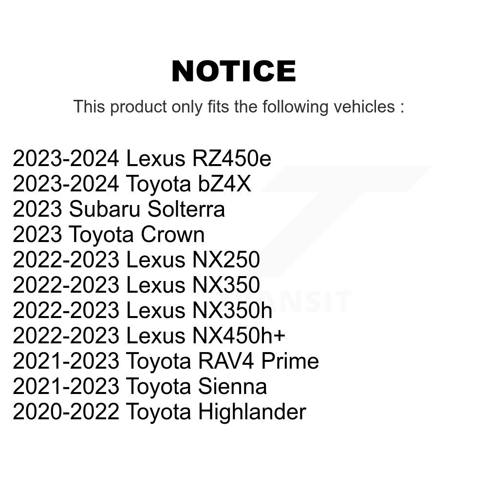 Front Rear Ceramic Brake Pad Kit For Toyota Highlander Sienna Lexus RAV4 Prime bZ4X NX350 KCX-100703 - Image 2