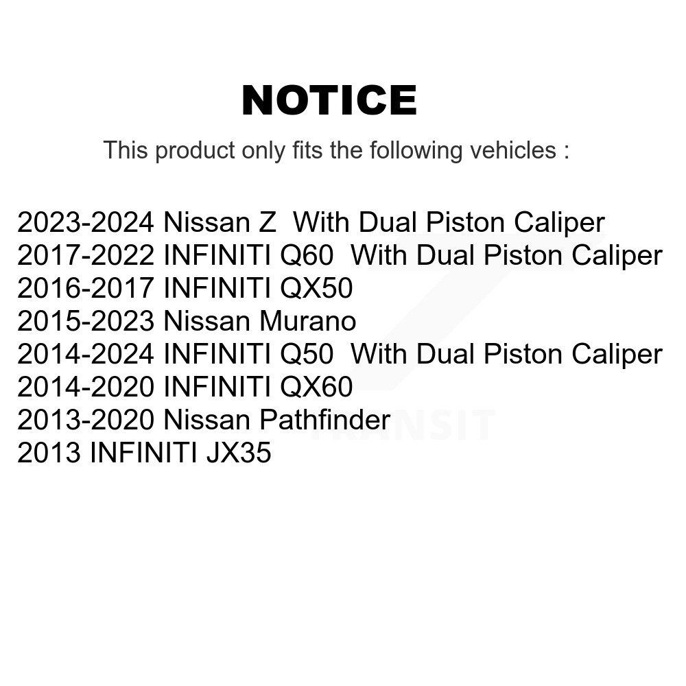 Front Drill Slot Brake Rotor Pair For Nissan Murano Pathfinder INFINITI QX60 Q50 QX50 JX35 KD-100091 - Image 2