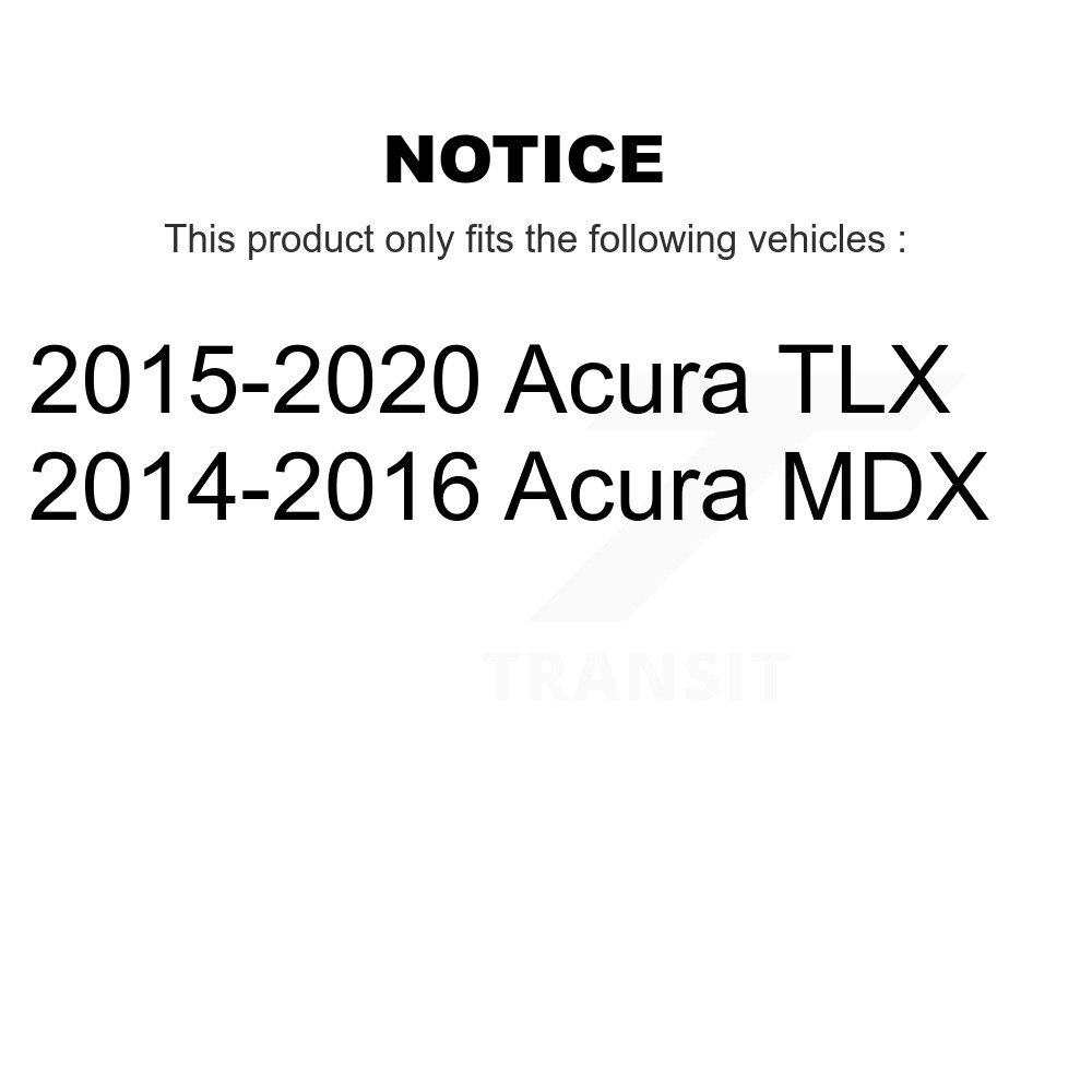 Front Coated Drilled Slotted Disc Brake Rotors Pair For Acura TLX MDX KD-100092 - Image 2