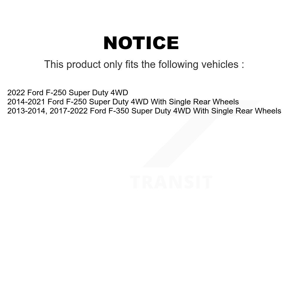 Front Rear Coated Drilled Slotted Disc Brake Rotor Kit For Ford F-250 Super Duty F-350 4WD KD-100236 - Image 2