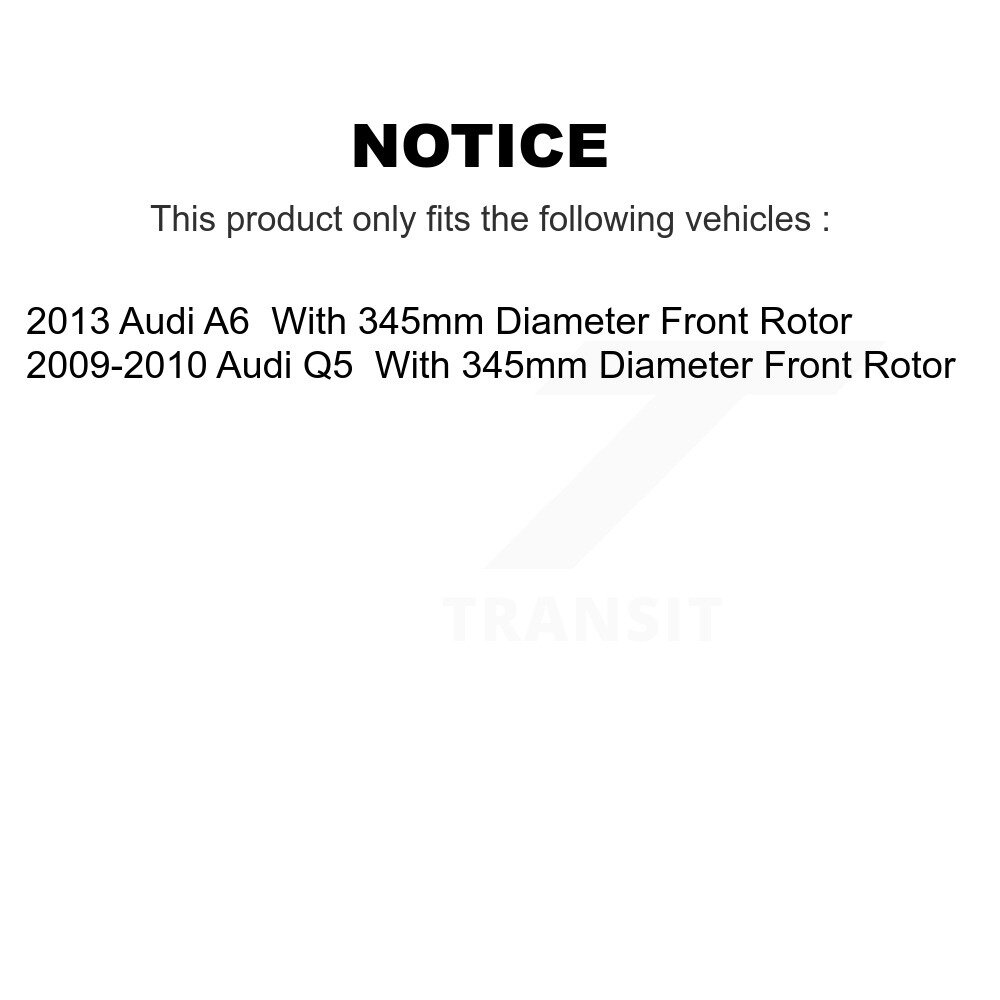 Front Rear Drill Slot Disc Brake Rotors Kit For Audi Q5 A6 With 345mm Diameter Rotor KD-100318 - Image 2