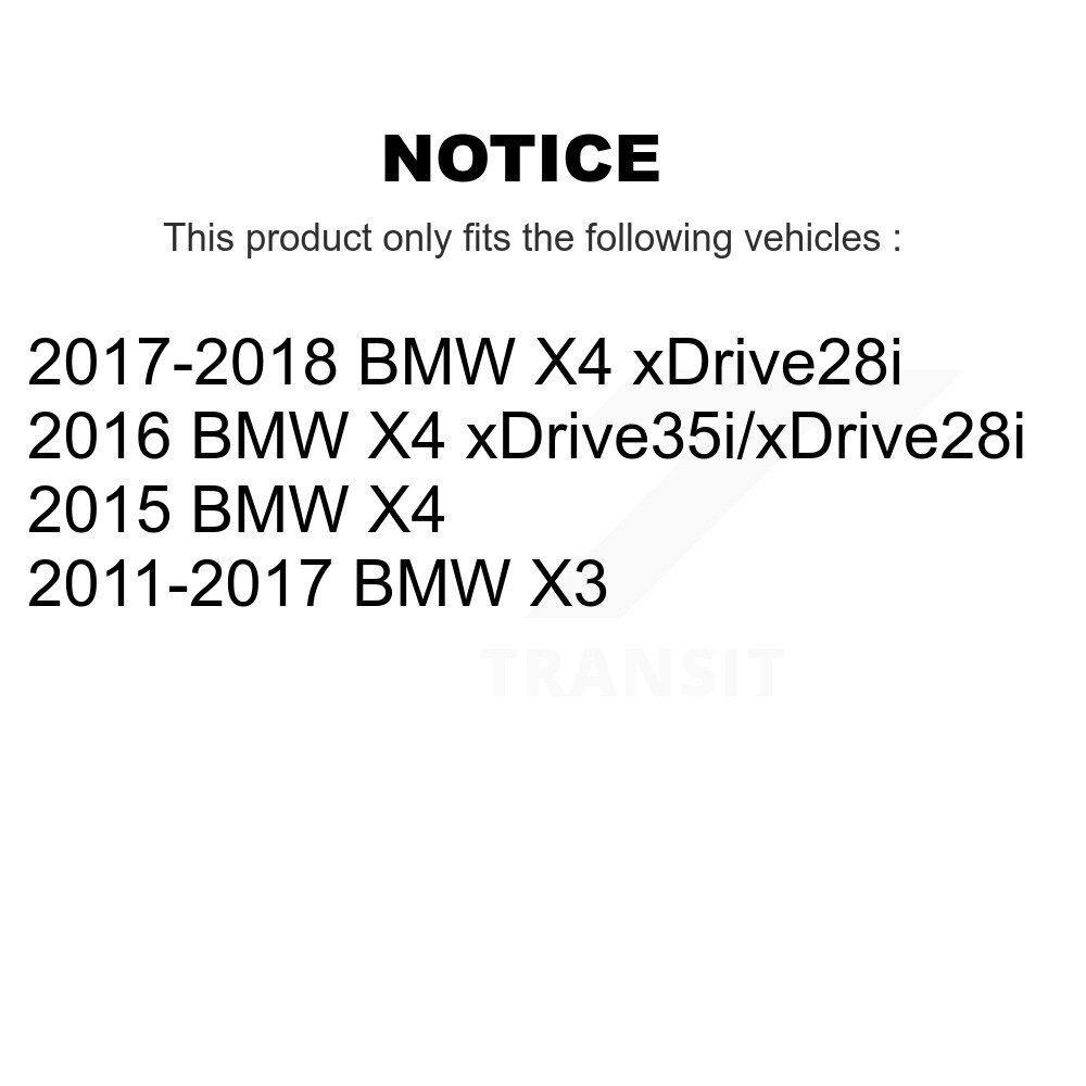 Front Rear Coated Drilled Slotted Disc Brake Rotors Kit For BMW X3 X4 KD-100331 - Image 2