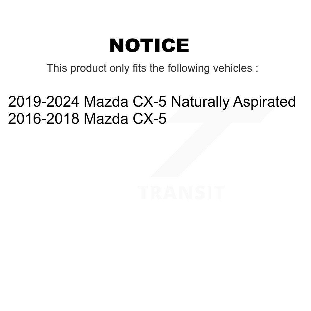 Front Rear Coated Drilled Slotted Disc Brake Rotors Kit For Mazda CX-5 KD-100363 - Image 2