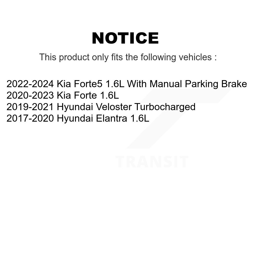 Front Rear Coated Drilled Slot Disc Brake Rotor Kit For Hyundai Elantra Kia Forte Veloster KD-100385 - Image 2