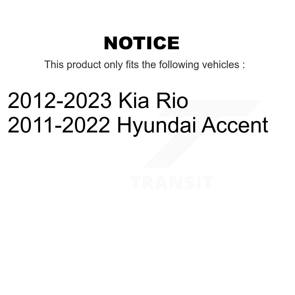 Rear Coated Drilled Slotted Disc Brake Rotors Pair For Hyundai Accent Kia Rio KD-100414 - Image 2