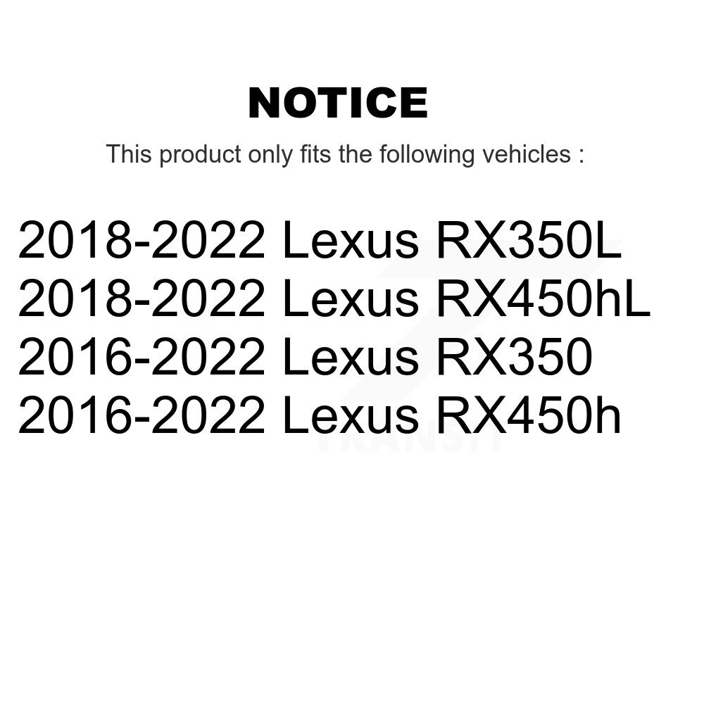 Rear Coated Drilled Slotted Disc Brake Rotors Pair For Lexus RX350 RX450h RX350L RX450hL KD-100416 - Image 2