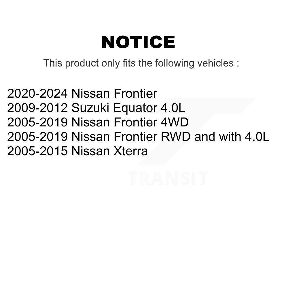 Front Rear Coat Drill Slot Disc Brake Rotors Kit For Nissan Frontier Xterra Suzuki Equator KD-100476 - Image 2