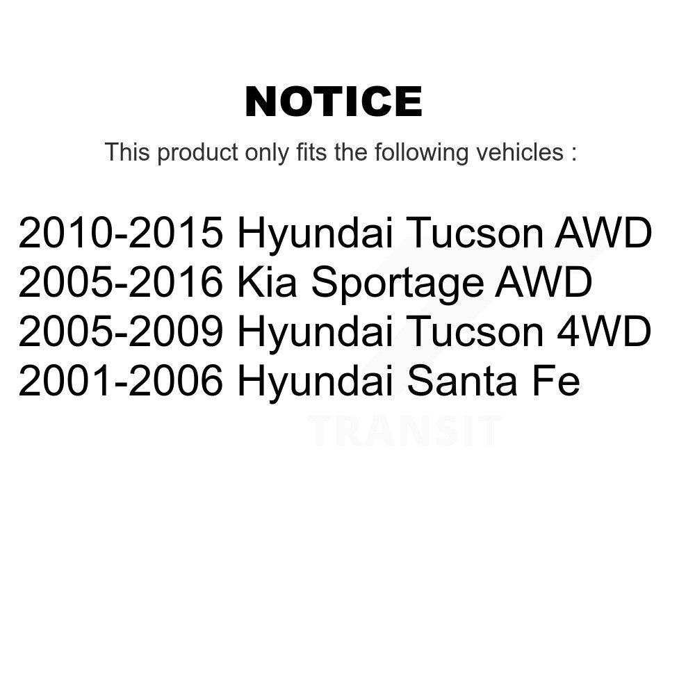 Rear Coated Drilled Slotted Disc Brake Rotor Pair For Hyundai Tucson Kia Sportage Santa Fe KD-100526 - Image 2