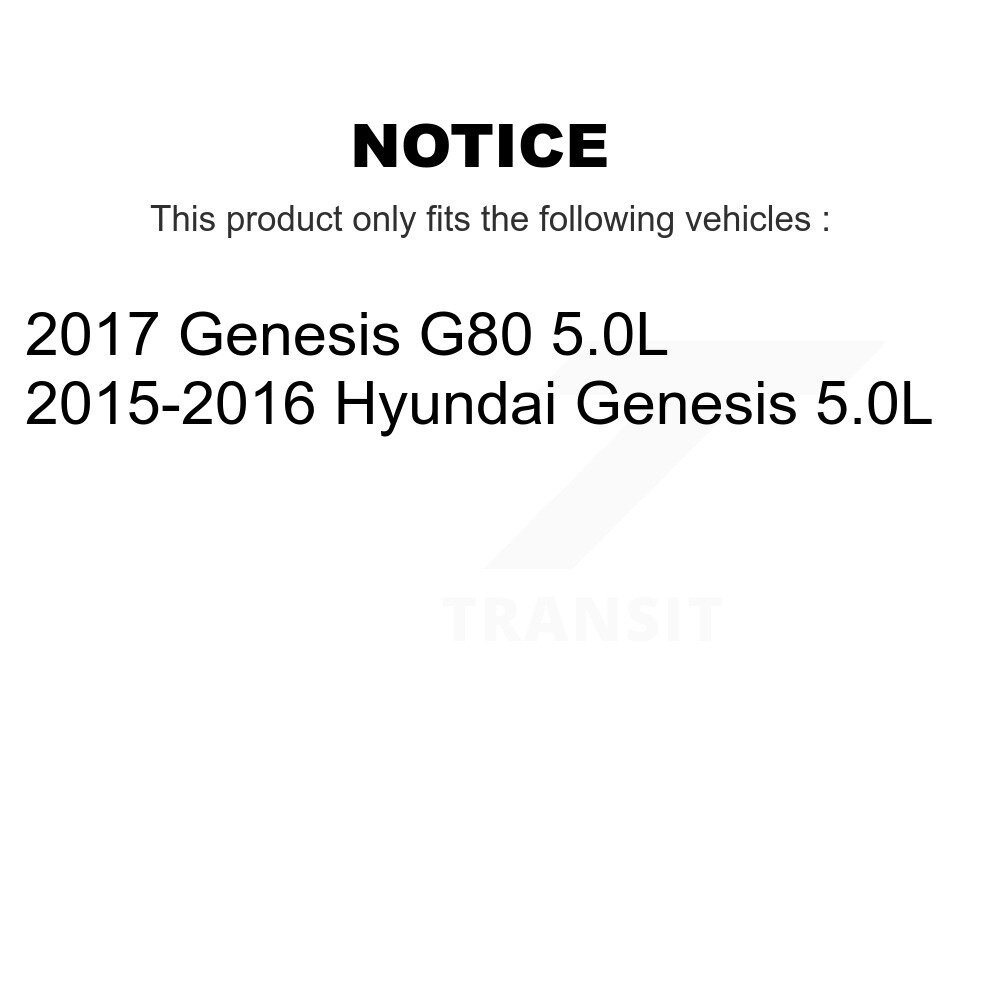 Front Rear Coated Drilled Slotted Disc Brake Rotors Kit For Hyundai Genesis G80 5.0L KD-100650 - Image 2