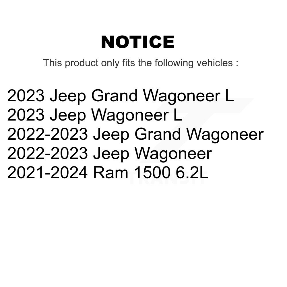 Front Coated Drilled Slotted Disc Brake Rotors Pair For Ram 1500 Jeep Wagoneer Grand L KD-100698 - Image 2