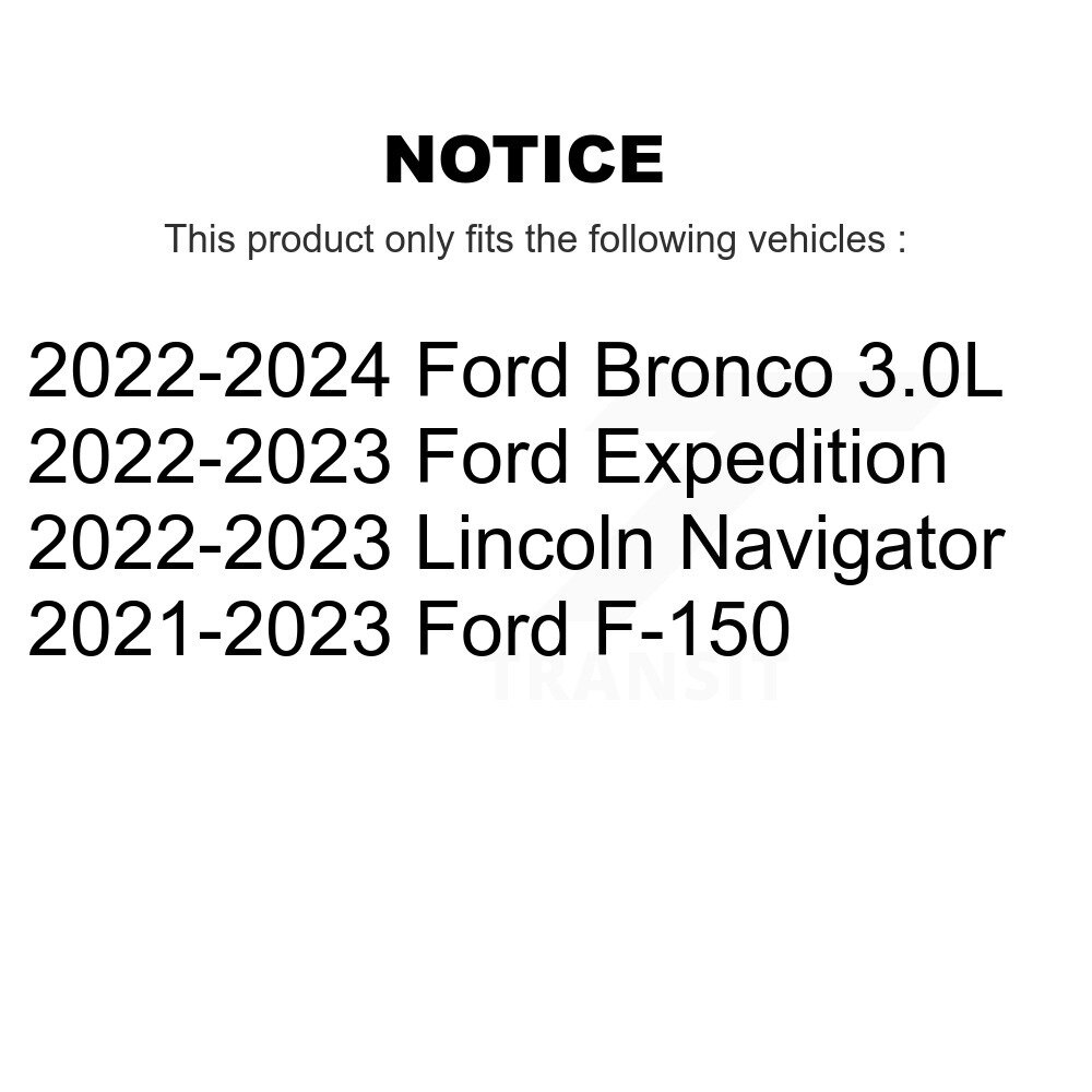 Front Drill Slot Disc Brake Rotors Pair For Ford F-150 Bronco Expedition Lincoln Navigator KD-100701 - Image 2