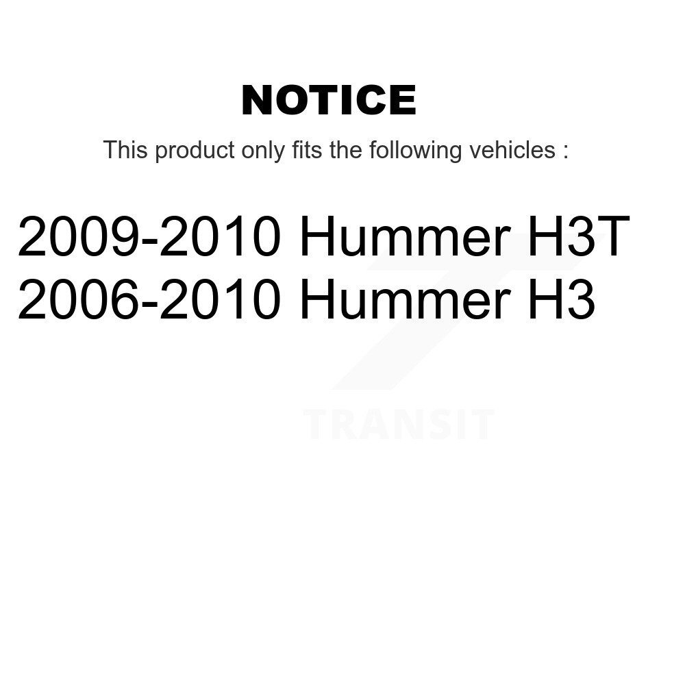 Front Coated Disc Brake Rotors Pair For Hummer H3 H3T KG-100038 - Image 2