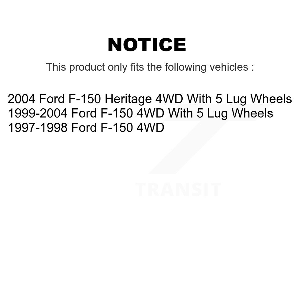 Front Coated Disc Brake Rotors Pair For Ford F-150 Heritage 4WD KG-100068 - Image 2
