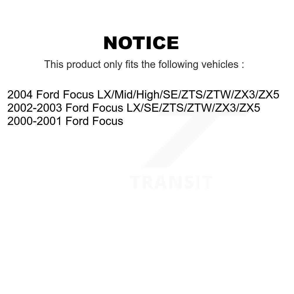 Front Coated Disc Brake Rotors Pair For Ford Focus KG-100071 - Image 2