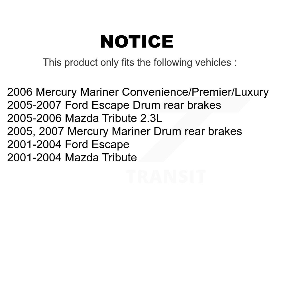 Front Coated Disc Brake Rotors Pair For Ford Escape Mazda Tribute Mercury Mariner KG-100074 - Image 2